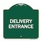 Signmission Traffic Entrance Sign Delivery Entrance, Green & White Aluminum Sign, 18" x 18", GW-1818-22793 A-DES-GW-1818-22793 - alternate 1